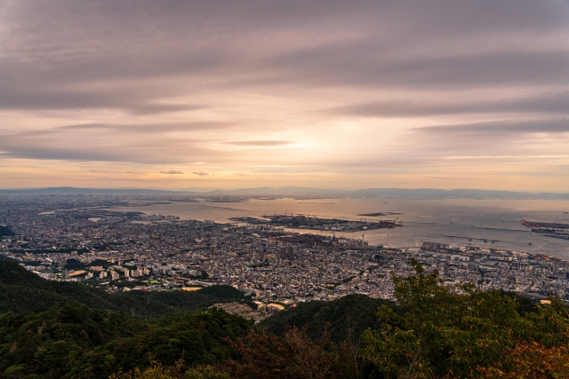 六甲山　絶景　カフェ　バイク３